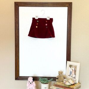 Vintage Gymboree EUC 2004 Cute As A Button line Burgundy Corduroy Skirt Size 5